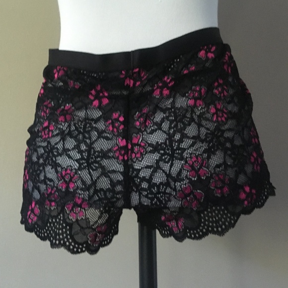 Torrid Other - Black Pink Lacy Boy Shorts TORRID Plus Size 6